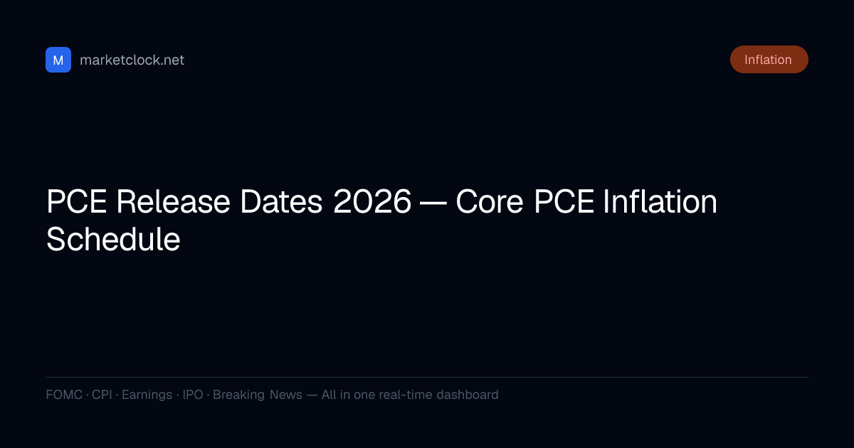 PCE Release Dates 2026 — Core PCE Inflation Schedule & Fed Forecast ...